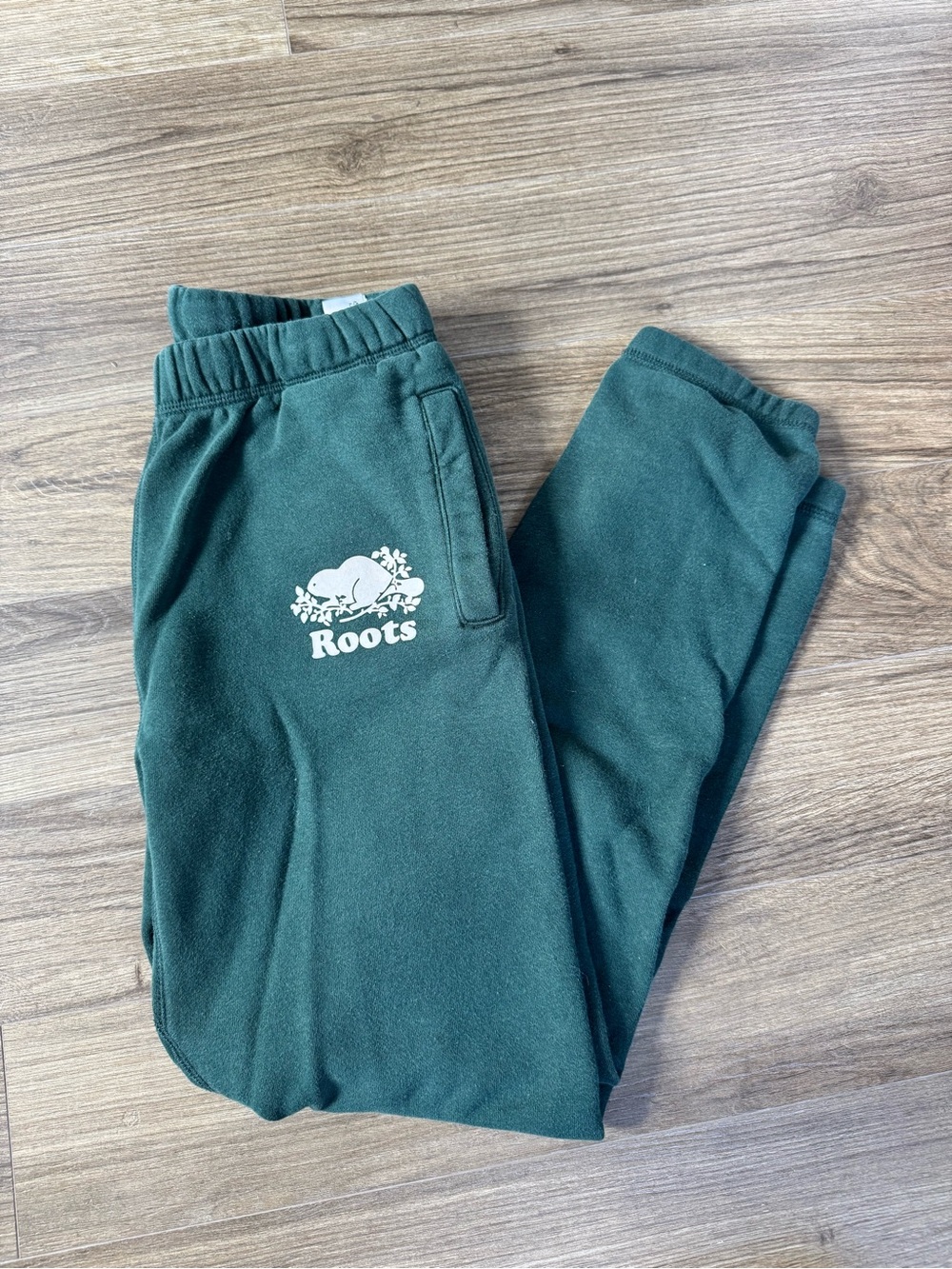 Roots Dark Green Fleece Jogger Sweatpants